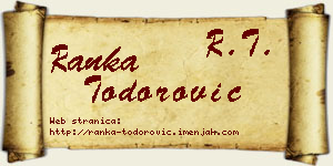 Ranka Todorović vizit kartica